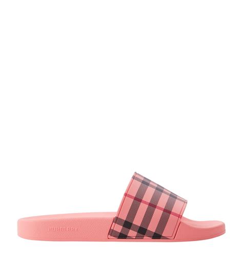 burberry pink slides|burberry vintage slides.